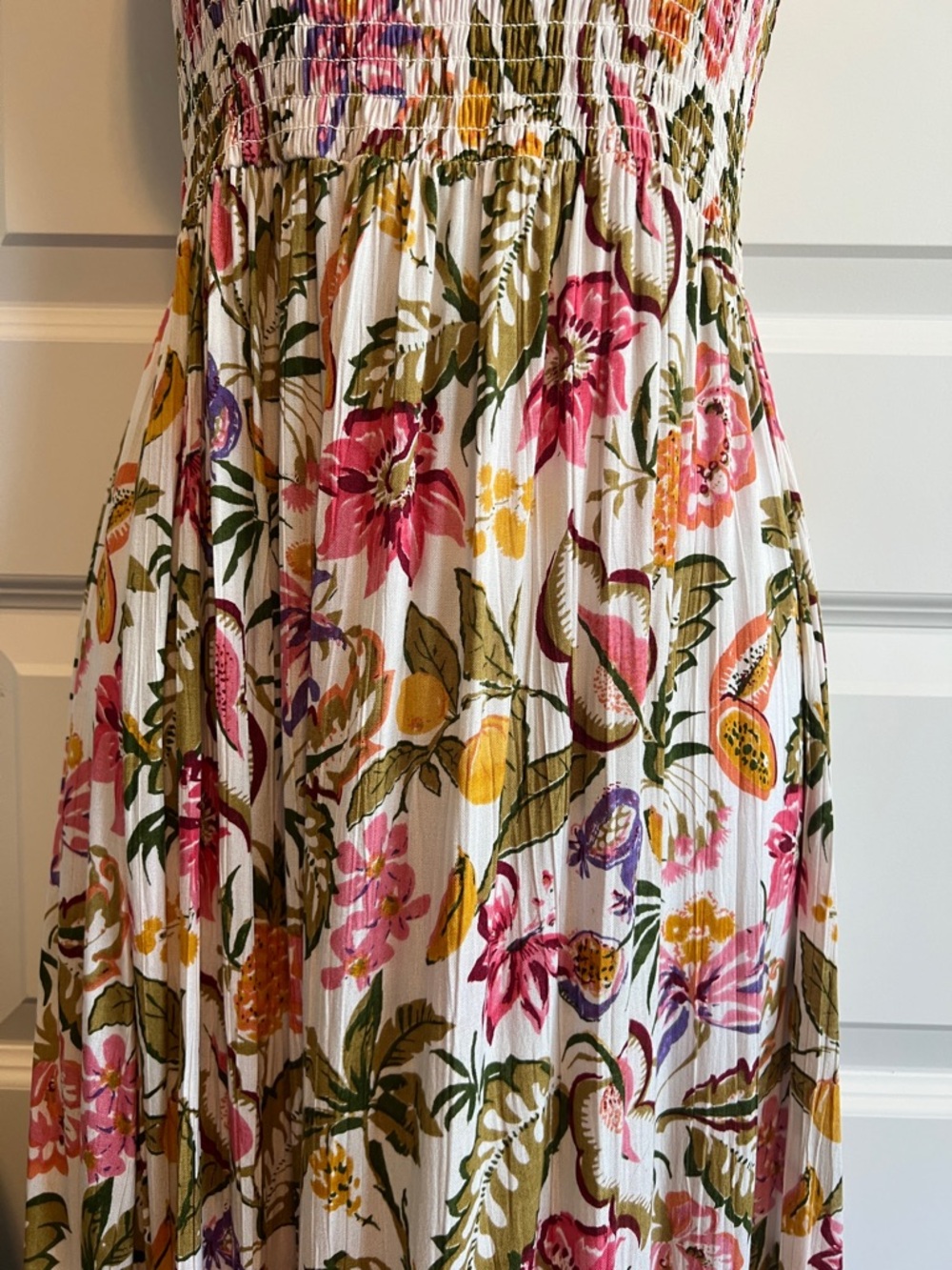 ANGIE NWT Maxi Floral Smocked Dress Size Small See Note! - Picture 5 of 12